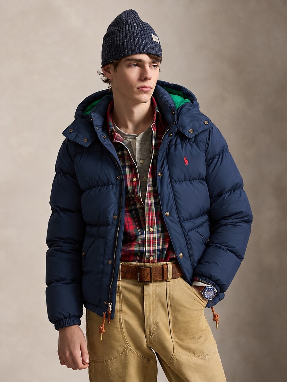 Polo by Ralph Lauren Gorham Navy Quilted Down Puffer Jacket | Medium